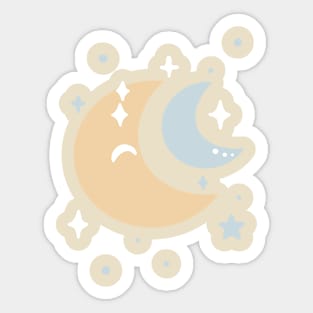 Two moons Sticker